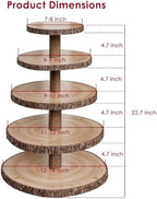 Wood Cupcake Stand, 5 Tier Cupcake Tower, Large Rustic Cake Display Holder - Image 3