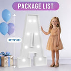 Baby Marquee Letters, 3FT White Lights Baby Shower Decorations - Image 3