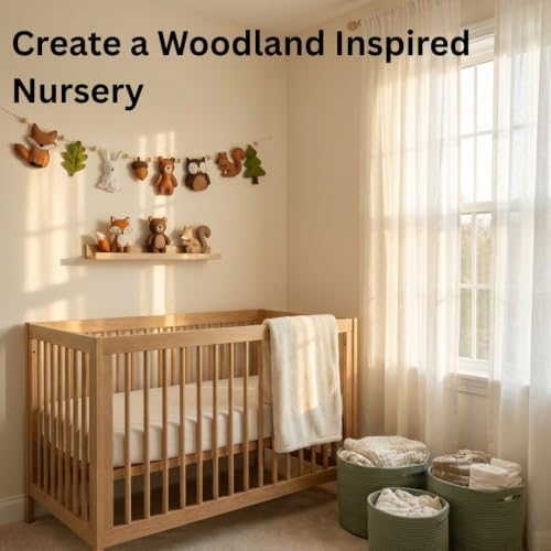 Handcrafted Woodland Felt Garland 48 Inches (4 Feet) - Woodland Nursery Wall Decor, Woodland Nursery Decor, Woodland Baby Shower or Woodland Party Decorations - Image 2