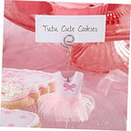 SHINEOFI 12 Pcs Pink Baby Shower Table Numbers Girl Baby Clothes Name Place Card Holders Clip Memo Clip Wedding Decorative Price Tag () - Image 4