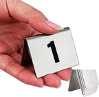 Table Numbers for Wedding Reception Double Sided, Stainless Steel Frosted Digital Cards Holders20 Pack Numbered Tent Frame for Restaurant Baby Shower Banquets, Silver,Numbers 1 to 20 by Unknown