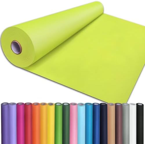 PerkHomy 24" x 2,400" (200') Neon Green Kraft Paper Roll for Craft Bulletin Board Paper Art Table Covering Crafting Gift Wrapping Bouquet Packing Parcel 80GSM 55LB (Neon Green, 24" x 200') by PerkHomy