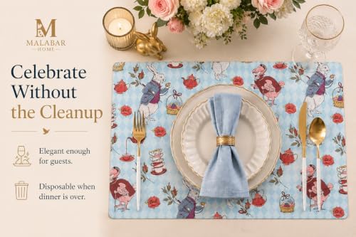 Paper Placemats Design – Bunny Brew Whimsical Tea Party – Malabar Home - Image 3