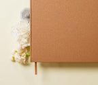 MUUJEE Personalized Guestbook in Bronze Shimmer - Premium Custom Modern Guest Book for Wedding Reception, Birthday Party or Events w/Bookmark Blank Pages for Signing 11.5 x 8.5 inches - Image 4