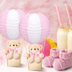 Baquler 12 Sets Hot Air Balloon Centerpieces Bear, Solid Style, Pink - Image 4