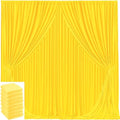 40x10ft Yellow Backdrop Curtain for Wedding Parties Wrinkle Free Fabric Yellow Drapes Backdrop Decoration for Baby Shower Birthday Photography Decoration 8 Panels, 5ft x 10ft by Gogoparti