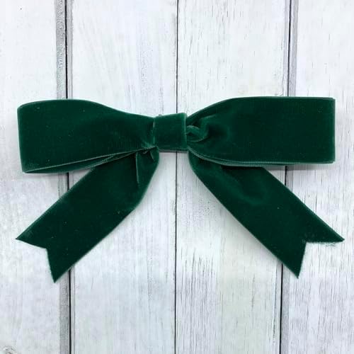 Morex Ribbon Nylvalour Velvet Ribbon, Nylon, 1 1/2 inches by 11 Yards, Hunter Green, Item 01240/10-621, 1-1/2" by 11 yd, - Image 2