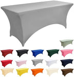 6-Pack 6ft Spandex Table Covers for Rectangle Standard Folding Tables - Wrinkle Resistant Stretch Tablecloths - Ultimate Fitted Table Protector for Parties, Banquet, and Wedding - Image 3