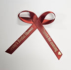25 Personalized Ribbons Assesmbled Bows Custom Bridal Shower Favor Party Favors Wedding Bridesmaid Memorial Ribbons Funeral Baby Invitations Mis XV años Quinceanera (Rust) - Image 4