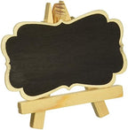 FASHIONCRAFT Natural Wood Easel and Blackboard Placecard Holder (15) by FASHIONCRAFT