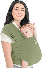 KeaBabies Baby Wrap Carrier, All in 1 Original Baby Carrier (Dusty Olive) by KeaBabies