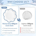 350 Pcs Dark Blue and White Paper Plates and Napkins Set - Image 4