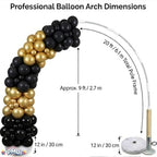PMU DIY Professional Balloon Arch Deluxe Kit (Black and Gold) Balloon Garland for Party Decoration, Decoration Kit for Birthday Party, Wedding, Graduation, Baby Shower (41686-61646) Pkg/1 - Image 5