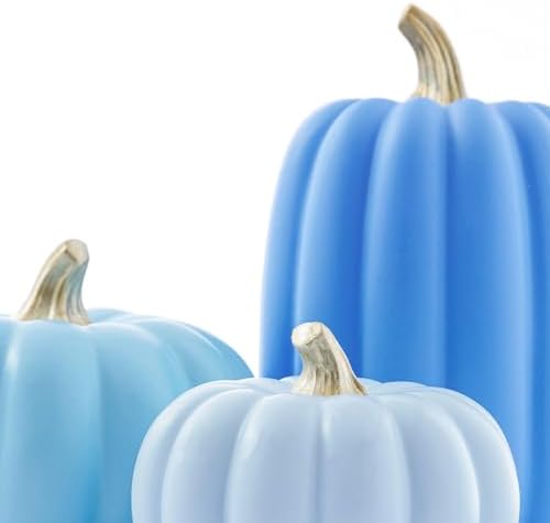 WDS WONDROUS Fall Pumpkin Decor Set of 7, Artificial Fake Pumpkins for Home - Image 6