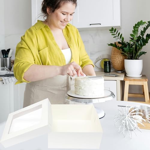 10 Pack 14 x 14 x 6 Inch Cake Boxes with Cake Boards - Image 3