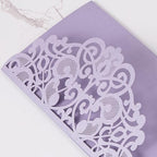 50pcs Purple Wedding Invitaion Blank Personalized Quinceanera Invitations - Image 4