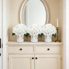 Ivory White Flower Table Centerpieces,Set of 6, Hydrangeas - Image 7