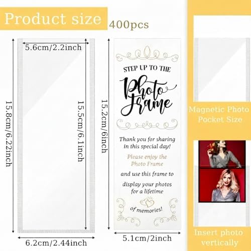 Karenhi Magnetic Photo Booth strip Frame Picture Frame 2 x 6, 400 Pcs - Image 2