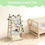 Okydoky Wooden Baby Shower Crate Gift Basket Double Layer Storage - Image 5