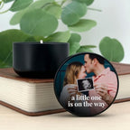 Custom Candles, Personalized Candles, Baby Shower Candle Favors, Bulk Candles, Candle Favors (Set of 10) (Black Tin) - Image 5