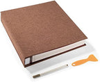 Large Photo Album Self Adhesive 4x6 5x7 3x5 8.5x11 Scrapbook Magnetic Album DIY Scrap Book Length 13 x Width 12.8 (Inches) 120 Sticky Pages Linen Cover DIY Photo Album (Brown) by HoneyTolly