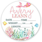 Birth Stat Sign Personalized for Newborn Baby | 12" Mermaid Design | Crib & Nursery Decor, Photography Prop, Baby Shower Gifts, Gender Reveal, Pregnancy Announcement, Hickory Hollow Designs by HickoryHollowDesigns