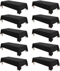 VidaFete Classic Series 10 Pack 60x120inch Black Rectangle Tablecloth by VidaFete