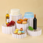 6 Pcs Buffet Risers Food Display for Buffet Table, Acrylic Foldable Cardboard Cake Stands for Dessert Cake Food Jewelry Parties Birthday Wedding Decoration - Image 7