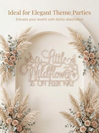 A Little Wildflower Wooden Backdrop Wooden Sign for Floral Party Photos - Image 2