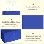BagDream Gift Bags with Handles 5.25x3x8 Inch Royal Blue 100 Pack Bulk - Image 6