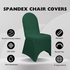 YOUR CHAIR COVERS - 6 Pack Stretch Spandex Banquet Chair Covers - Hunter Green, Wedding Slip, Premium Quality - Image 2