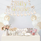VioraWhite 183 Pcs Silly Goose Birthday Party Set Classical Beige - Image 4