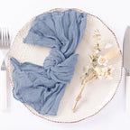 DeZerlor Dusty Blue Washable Cheesecloth Napkins Set of 50 for Wedding - Image 3