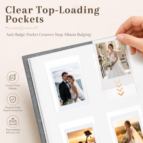 Ruibytree 128 Pockets Instant Mini Photo Album for 2x3 Pictures, Grey - Image 5