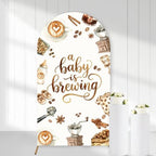 Serencatcher 7.2ft A Baby is Brewing Arch Backdrop Cover by Serencatcher