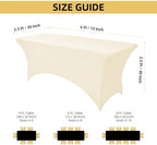 10-Pack 6ft Spandex Table Covers for Rectangle Standard Folding Tables - Wrinkle Resistant Stretch Tablecloths - Ultimate Fitted Table Protector for Parties, Banquet, Wedding - Image 4