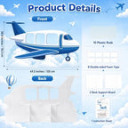 4.1 ft Airplane Corrugated Plastic Standee Cutout Photo Prop - Image 2