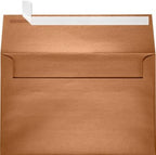 LUXPaper A9 Invitation Envelopes | Peel & Press | 5 3/4" x 8 3/4" | Copper Metallic | 80lb. Text | 500 Qty by LUXPaper