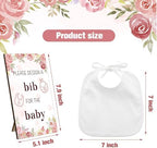 Panitay 43 Pcs Baby Shower Games Design a Bib, 12 Markers, Flower - Image 2