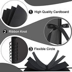Vienrose Scrapbook Photo Album, 12x12 Inches, 80 Pages, Black, Silk Ribbon - Image 5