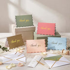 200 Set Thank You Cards with Envelopes Stickers 5 Colors Beautiful Thank You Cards Bulk Elegant Blank Notes Card for Business, Wedding, Baby Shower, Graduation, Birthday, All Occasions - Image 5