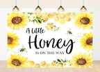 8x6ft Fabric Sunflower Bee Honeycomb Backdrop Warm Golden Hexagon Details Background Baby Shower Party Decorations Tapestry Photo Studio Props by Unknown