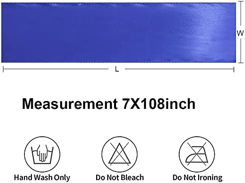 Royal Blue Satin Chair Sashes 50 Pack, Blue Chair Ribbons for Wedding Decor - Image 6