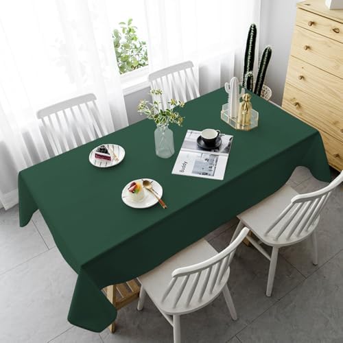 6 Pack Tablecloth 60 x102 inch Polyester Table Cloth for 6 Foot Rectangle Tables,Stain and Wrinkle Resistant Washable Fabric Table Covers Polyester Hunter Green Table Clothes for Wedding,Party,Banquet - Image 6