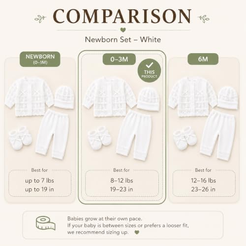 Handmade Crochet Baby Bee Outfit 0-3 Months – Premium Knit Sweater, Pants, Hat & Booties Set – Luxury Baby Shower Gift, Coming Home Outfit, Neutral Newborn Keepsake, Newborn Photography (Color Beige) - Image 7