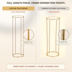Cylinder Stands for Party, 3PCS Gold Metal Cylinder Pedestal Stands for Display, Heavy Duty Round Cake Stand Tables for Wedding, Birthday, Baby Shower, Dessert Table & Backdrop Decorations - Image 3