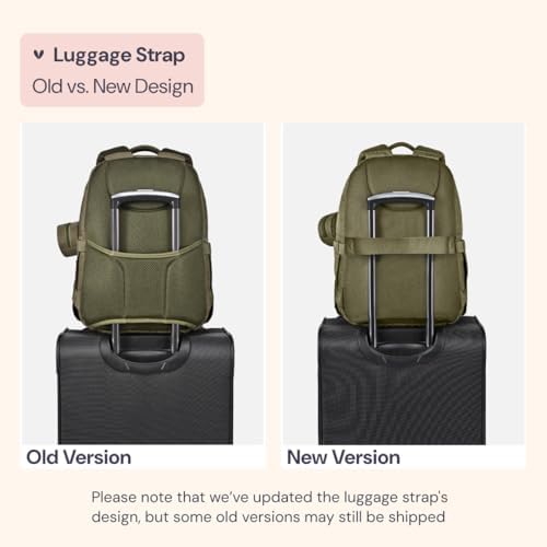 BabbleRoo Diaper Bag Backpack - Travel Large Baby Diaper Bag with Changing pad, Waterproof Baby Bags for Mom & Dad, Unisex Bags with Pacifier Case, Luggage Strap & Stroller Clips– Army Green - Image 3