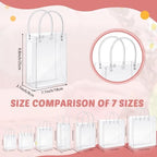 LEIFIDE 50 Pcs Plastic Clear Gift Bags with Handles,7.1 X 9.4 X 3.1 Inch - Image 3