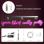 You're Like Really Pretty Neon Sign for Wall Decor (Hot Pink, 88.2in) - Image 3