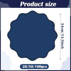 100 Pcs Navy Blue Thick Paper Placemats, Disposable Waterproof Place Mats - Image 2